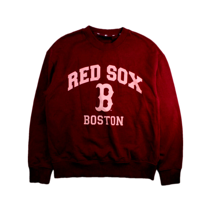 A Burgundy Crewneck Sweatshirts from MLB in size 14Y for girl. (Front View)