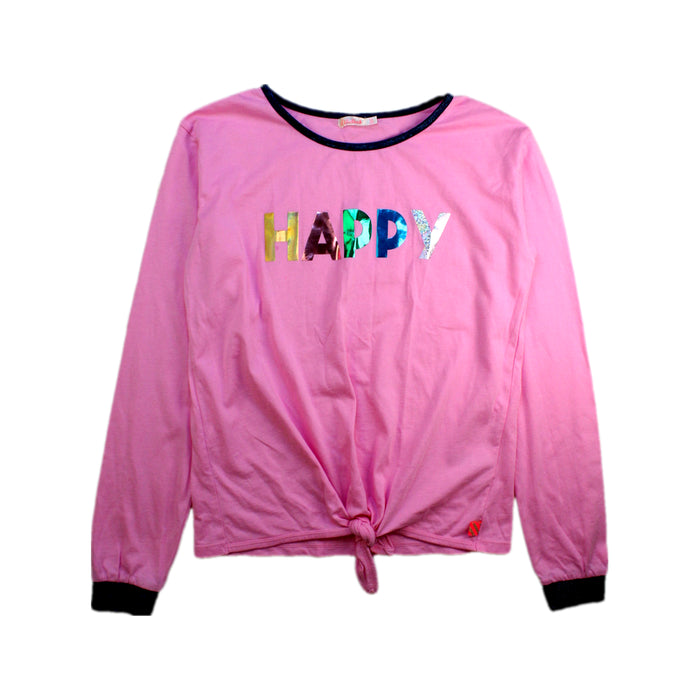 A Pink Long Sleeve Tops from Billieblush in size 12Y for girl. (Front View)