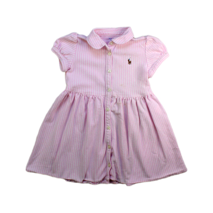 A Pink Short Sleeve Dresses from Ralph Lauren in size 18-24M for girl. (Front View)