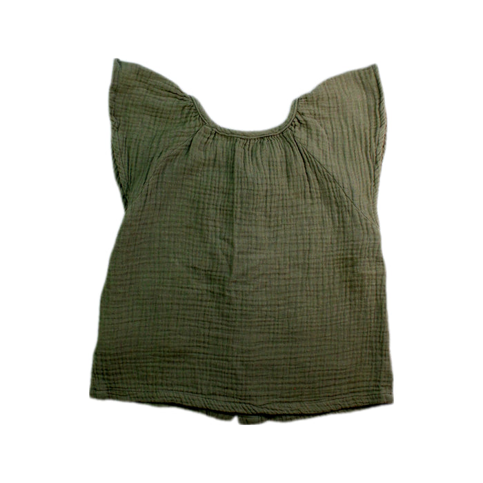A Green Sleeveless Shirts from Seed in size 6-12M for girl. (Back View)