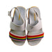 A White Sandals from Mini Melissa in size 6T for girl. (Back View)
