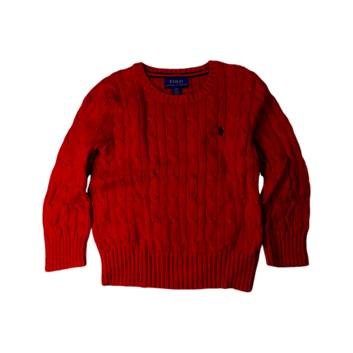 A Red Knit Sweaters from Polo Ralph Lauren in size 3T for neutral. (Front View)