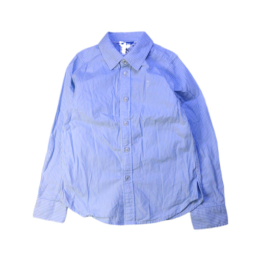 A Blue Long Sleeve Shirts from Jacadi in size 4T for boy. (Front View)