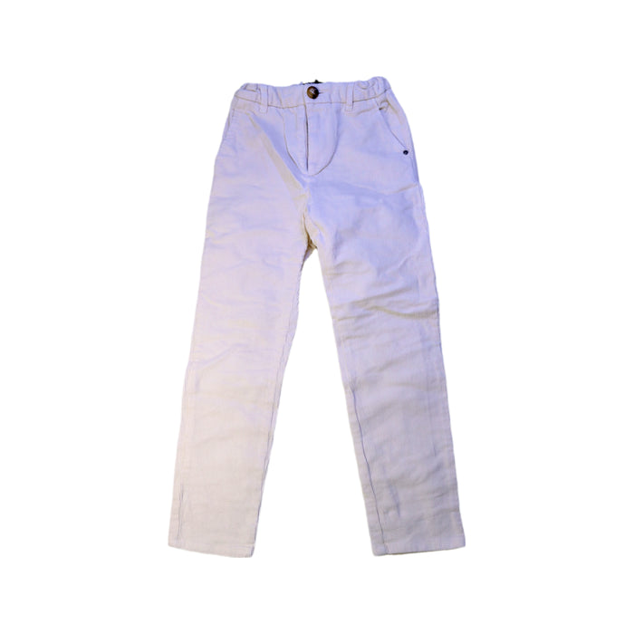 A White Casual Pants from Monnalisa in size 6T for boy. (Front View)