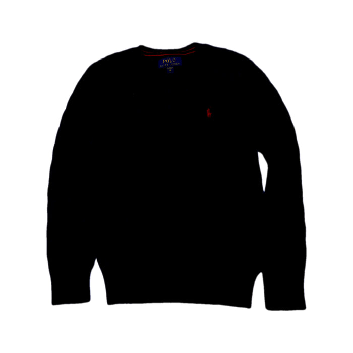 A Black Knit Sweaters from Polo Ralph Lauren in size 8Y for boy. (Front View)