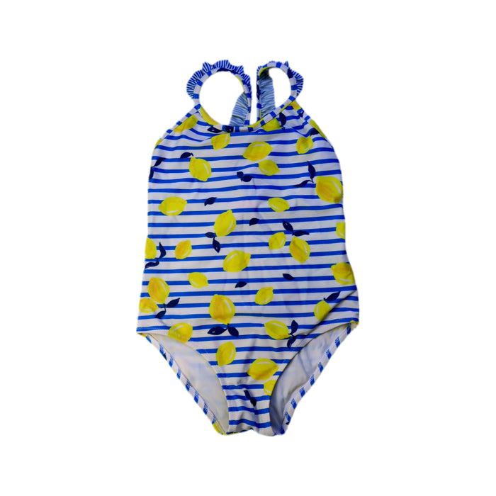 A Blue Swimsuits from Sunuva in size 7Y for girl. (Front View)
