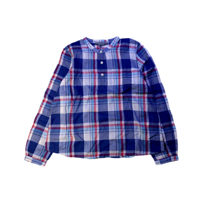 A Blue Long Sleeve Shirts from Bonpoint in size 8Y for boy. (Front View)