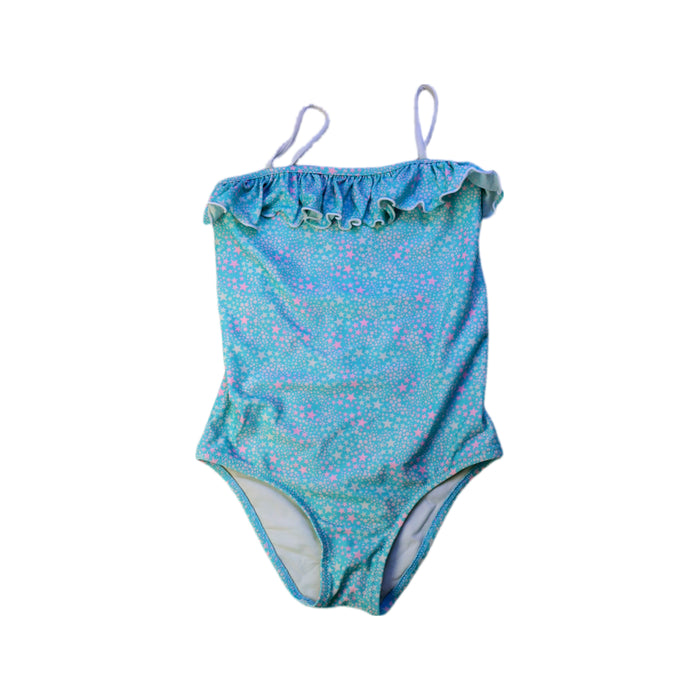 A Blue Swimsuits from Sunuva in size 7Y for girl. (Front View)