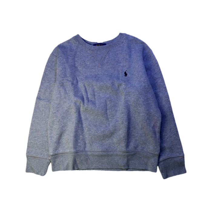 A Grey Crewneck Sweatshirts from Polo Ralph Lauren in size 8Y for boy. (Front View)