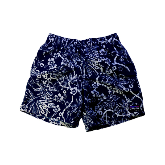 A Navy Shorts from Patagonia in size 7Y for boy. (Front View)