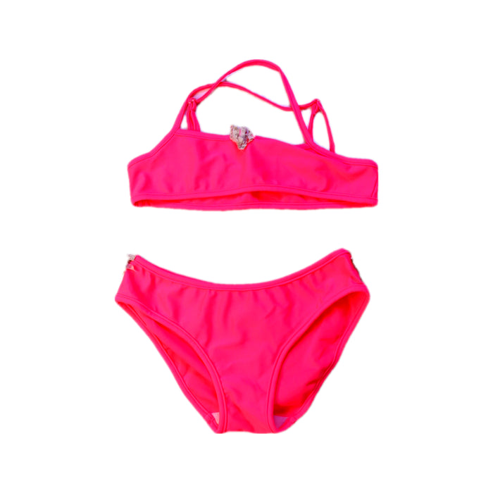 A Pink Bikinis from Bonpoint in size 8Y for girl. (Front View)