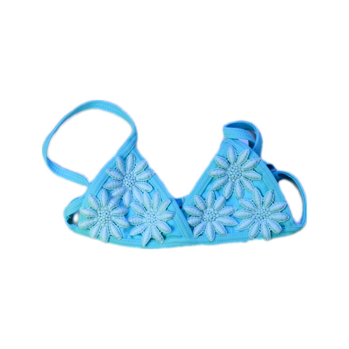 A Blue Bikinis from Blumarine in size 5T for girl. (Front View)