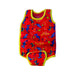 A Red Swimsuits from Konfidence in size 6-12M for girl. (Front View)