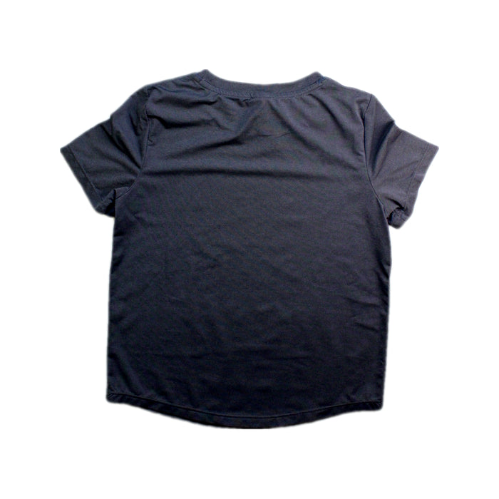 A Navy Short Sleeve T Shirts from Moody Tiger in size 4T for girl. (Back View)