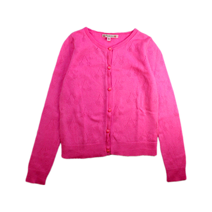 A Pink Cardigans from Bonpoint in size 10Y for girl. (Front View)