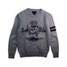 A Grey Crewneck Sweatshirts from Polo Ralph Lauren in size 7Y for boy. (Front View)