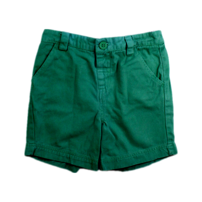 A Green Shorts from Jojo Maman Bébé in size 2T for boy. (Front View)