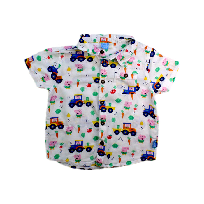 A Multicolour Short Sleeve Shirts from Jojo Maman Bébé in size 2T for boy. (Front View)