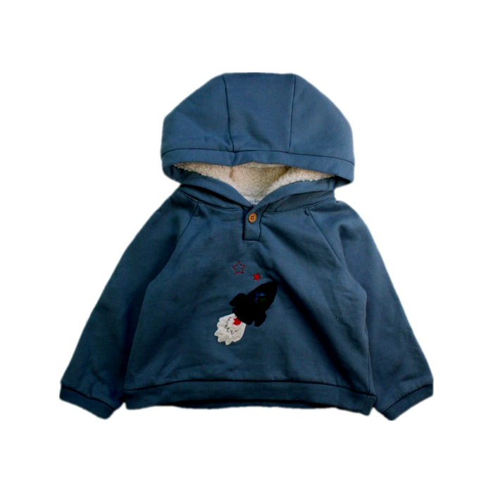 A Blue Hooded Sweatshirts from Fina Ejerique in size 2T for boy. (Front View)