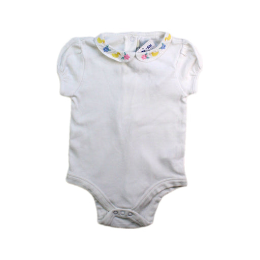 A White Short Sleeve Bodysuits from Jojo Maman Bébé in size 6-12M for girl. (Front View)