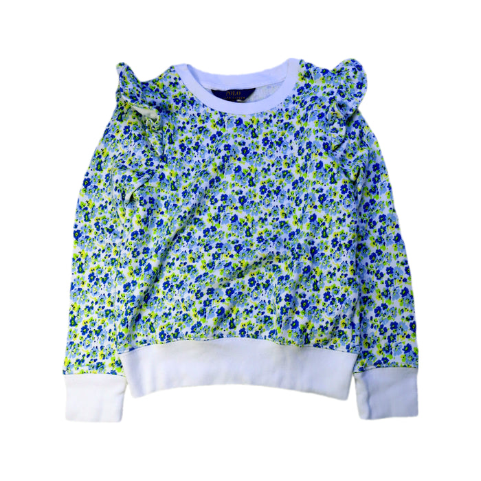 A Multicolour Crewneck Sweatshirts from Polo Ralph Lauren in size 7Y for girl. (Front View)