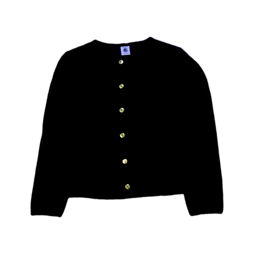 A Black Cardigans from Petit Bateau in size 8Y for girl. (Front View)