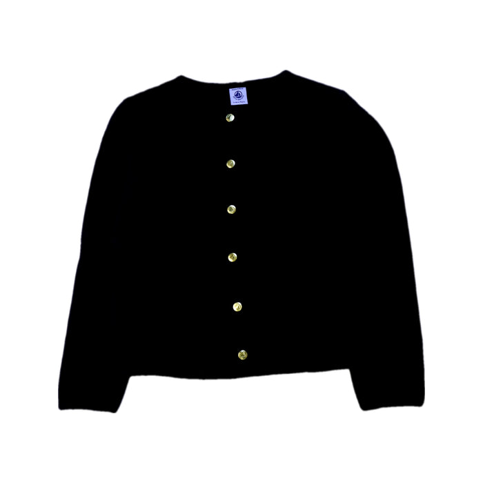 A Black Cardigans from Petit Bateau in size 8Y for girl. (Front View)