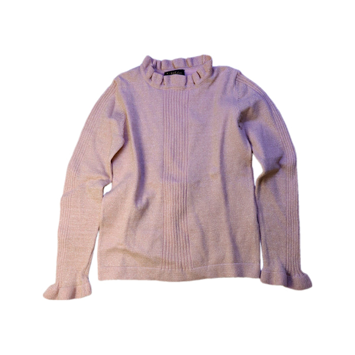 A Pink Knit Sweaters from Velveteen in size 6T for girl. (Front View)