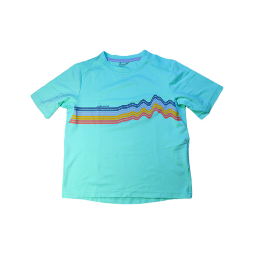 A Blue Rash Guards from Patagonia in size 5T for neutral. (Front View)