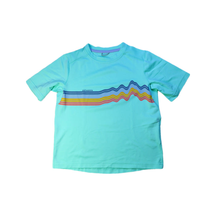 A Blue Rash Guards from Patagonia in size 5T for neutral. (Front View)