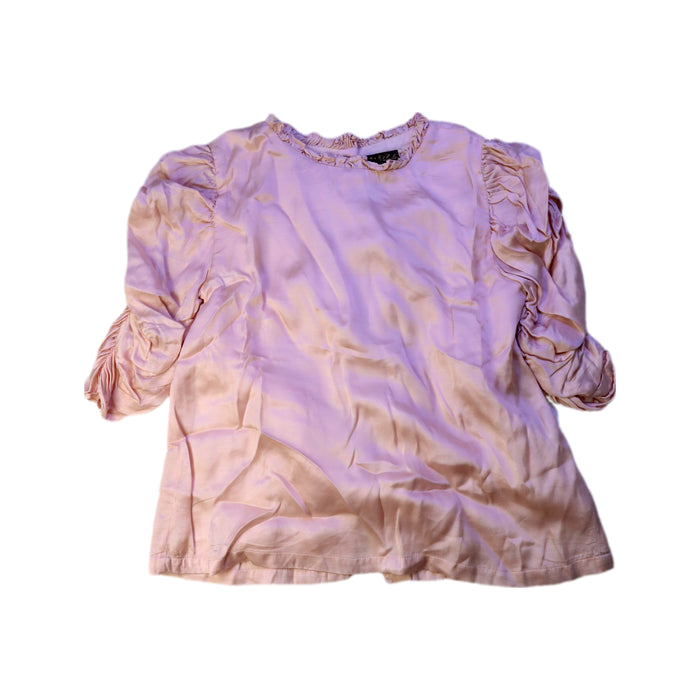 A Pink Long Sleeve Tops from Velveteen in size 8Y for girl. (Front View)