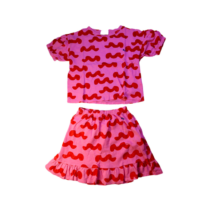 A Pink Skirt Sets from Bobo Choses in size 6T for girl. (Front View)