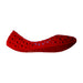 A Red Flats from Mini Melissa Campana in size 7Y for girl. (Front View)