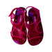 A Pink Sandals from Mini Melissa in size 7Y for girl. (Back View)