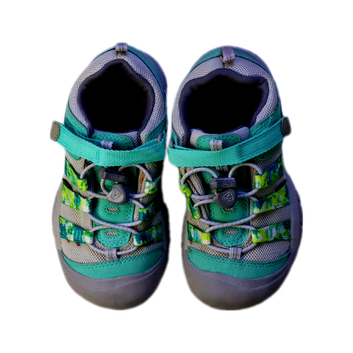 A Teal Sneakers from Keen in size 6T for neutral. (Back View)
