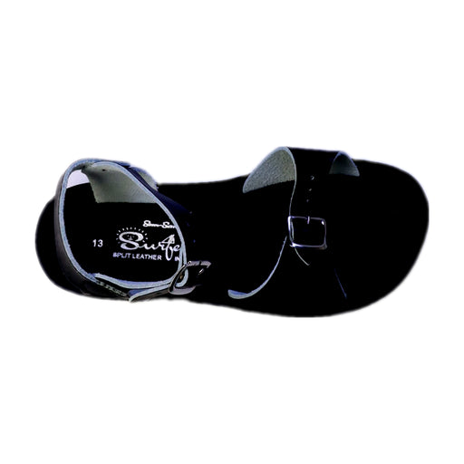 A Black Sandals from Sun-San in size 5T for girl. (Front View)