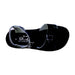 A Black Sandals from Sun-San in size 5T for girl. (Front View)