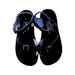 A Black Sandals from Sun-San in size 5T for girl. (Back View)