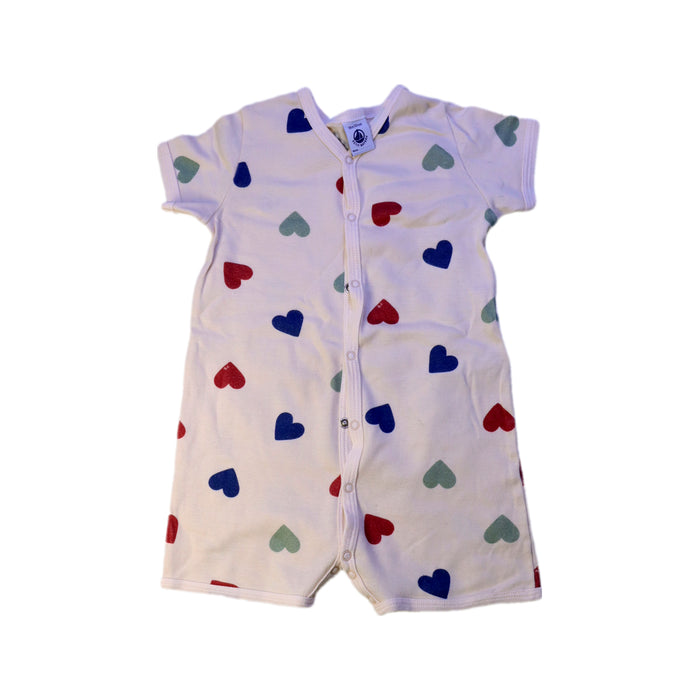 A Multicolour Short Sleeve Rompers from Petit Bateau in size 12-18M for boy. (Front View)