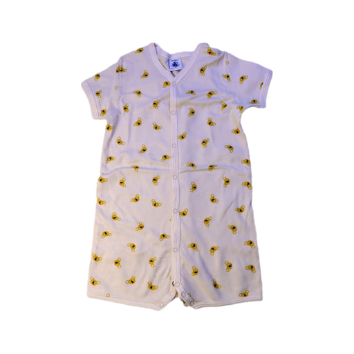 A White Short Sleeve Rompers from Petit Bateau in size 2T for neutral. (Front View)