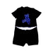 A Black Short Sleeve Rompers from Nicholas & Bears in size 2T for neutral. (Front View)