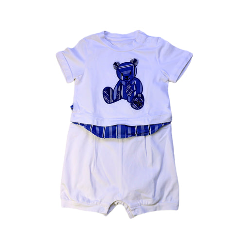 A White Short Sleeve Rompers from Nicholas & Bears in size 2T for neutral. (Front View)