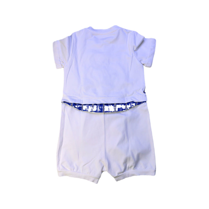 A White Short Sleeve Rompers from Nicholas & Bears in size 2T for neutral. (Back View)