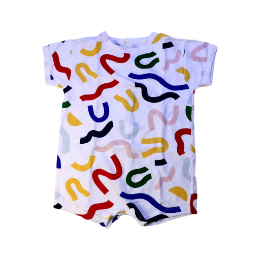 A Multicolour Short Sleeve Rompers from Petit Bateau in size 12-18M for neutral. (Front View)