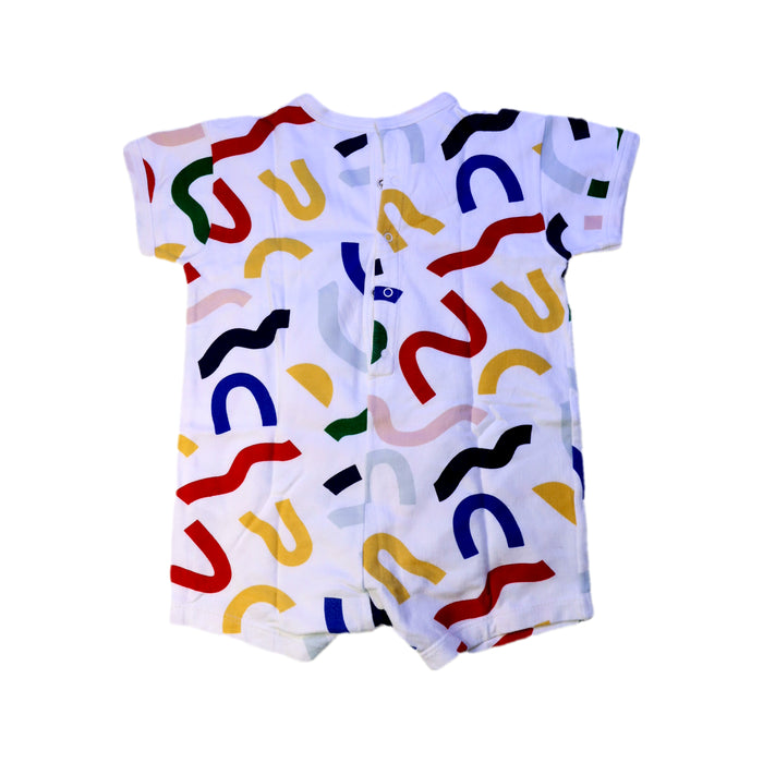 A Multicolour Short Sleeve Rompers from Petit Bateau in size 12-18M for neutral. (Back View)