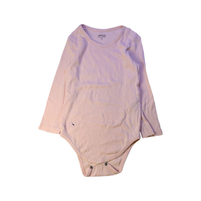 A Peach Long Sleeve Bodysuits from Liewood in size 18-24M for girl. (Front View)