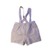 A Beige Overall Shorts from Purete du... Bebe in size 2T for neutral. (Front View)