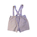 A Beige Overall Shorts from Purete du... Bebe in size 2T for neutral. (Back View)