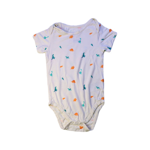A Beige Short Sleeve Bodysuits from Not Too Big in size 18-24M for neutral. (Front View)