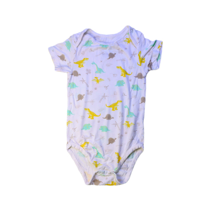 A White Short Sleeve Bodysuits from Not Too Big in size 18-24M for neutral. (Front View)